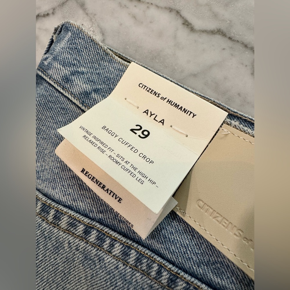 Citizens of Humanity Ayla baggy cuffed crop sz 29